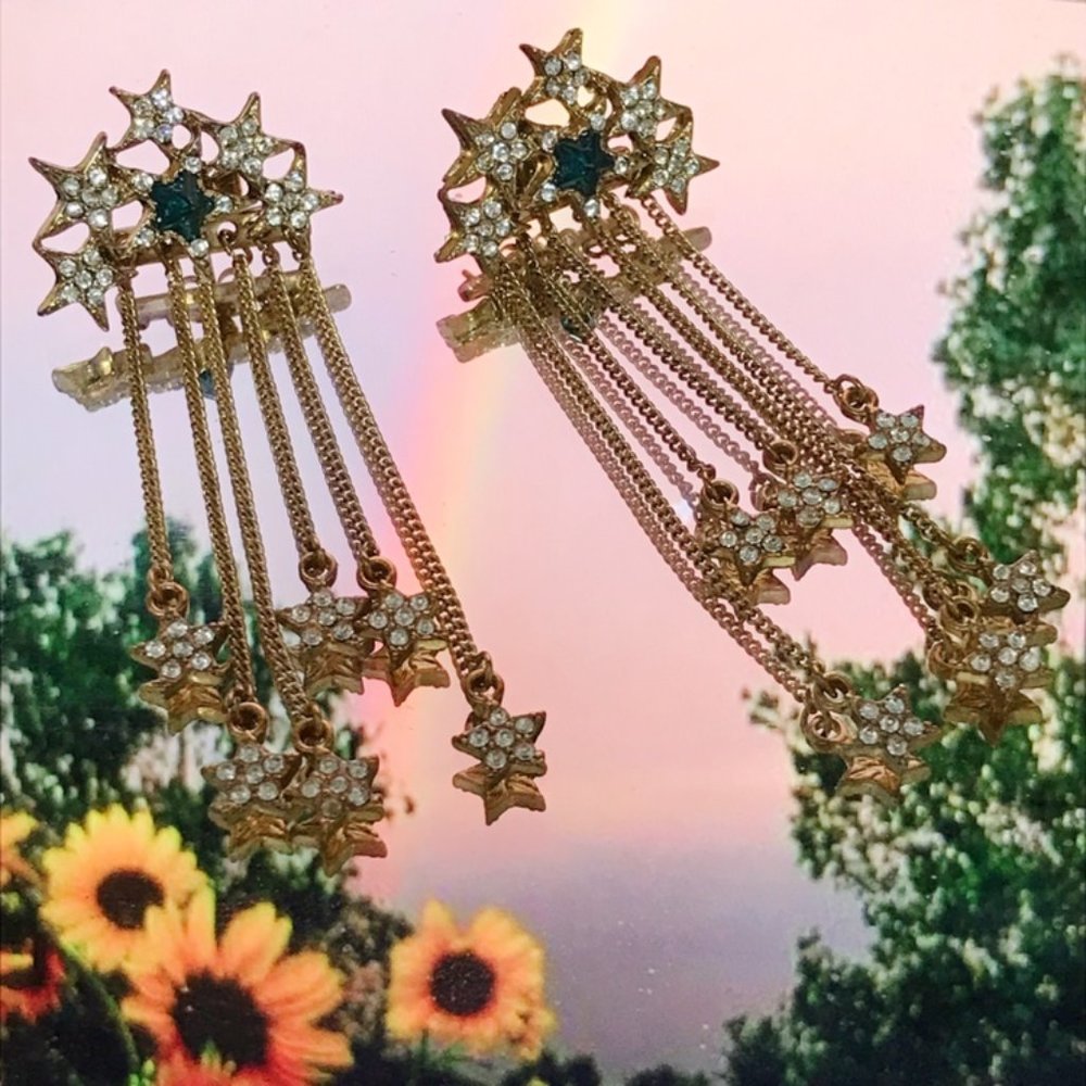 Zara Dangly Star Earrings
